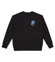 [Off-White Kids] Off-White Kids Printed cotton sweatshirt Y 4 black