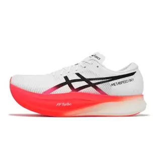 Asics 競速跑鞋 Metaspeed Sky+ 男鞋 白 紅 步幅型 碳板 厚底 路跑 運動鞋 亞瑟士 1013A115100