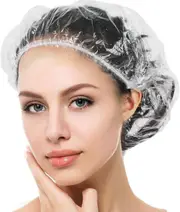100PCS Disposable Shower Caps, Individually Wrapped Waterproof Shower Caps