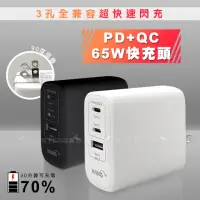 在飛比找momo購物網優惠-【HANG】65W PD+QC全兼容超快速閃充 Type-C