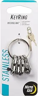 [Nite Ize] G-Series SlideLock #3 Dual Chamber Carabiner, Dual Security Carabiner Keychain, Stainless Steel