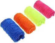 KOCKSHION 4pcs Coral Fleece Mop Replacement Pads Reusable Cleaning Mop Heads for Hardwood Tile Laminate Durable Absorbent Machine Washable for Home Office Cleaning