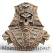 3D Model STL File for CNC Router/Laser & 3D Printer 3121. ANUBIS SKULL