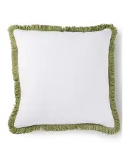 [Madras Link] Vera Fringe Cushion 50x50cm in Green