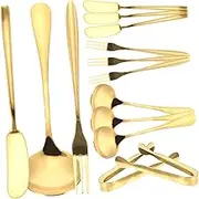 ZUNOXAZ 1Set Cheese Spreader Knife with Forks and Spoons Ergonomic Design for Easy Cheese Cutting for Restaurants and Home Use and Easy to Clean
