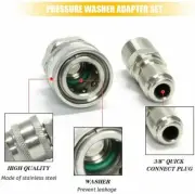 G3/8 Male Plug Quick Connect Adapter Set for Pressure Washers 5000 PSI