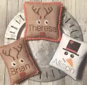 Frosty & Friends - Personalize Reindeer & Snowman Ornaments - Cross Stitch Chart