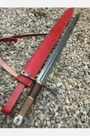 Blacksmith New Custom made Damascus Steel Viking Christmas Sword, Wooden Handle