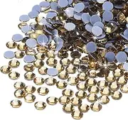 uxcell 1440 Pcs Hotfix Rhinestones Flatback Crystal Glass Gems for Crafts Clothes DIY Decoration(SS16 4mm, Crystal Yellow)