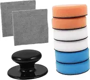 Mikinona 1 Set Car Buffing Pads Kit Replaceable Sponge Polishing Waxing All Vehicle Models Ergonomic Design for Comfortable Grip Essential Car Care Tool for DIY Professionals