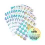 Holographic Candle Warning Labels Jar Container Stickers Strong Self adhesive