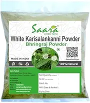 Saara HERBAL FRESH White Karisalankanni Powder, 100g, Bhringraj, Eclipta Prostrata, Gunta Kalagaraku, Kesaraja, Bhangra, For Hair care (pack of 1 X 100g)