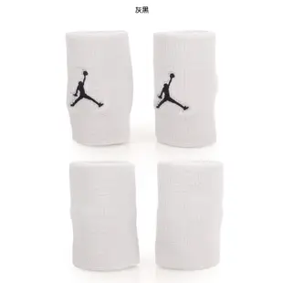 NIKE JORDAN JUMPMAN單色腕帶-飛人喬登 籃球 NBA 護腕 一雙入 白黑 (9.7折)