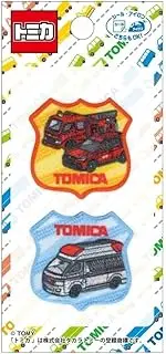 パイオニア(ワッペン) Pioneer TOM650-TOM72 Patch Fire Engine, Fire Command Truck, Ambulance, 2 Pieces, Width 1.4 x Height 1.3 inches (35 mm) x Height 1.3 inches (34 mm), Seal/Iron, Dual Use Adhesive