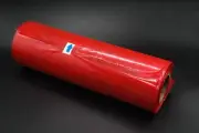 Tripact 11" x 19" LDPE RED Plastic Flat Open Poly Bag Roll 1.25 mil - 1 Roll