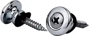 Guyker Strap Lock Button - Security Straplock Quick Release Strap Retainer System for Electric Acoustic Guitar, Bass, Ukulele Replacement (1 Pair, Chrome)