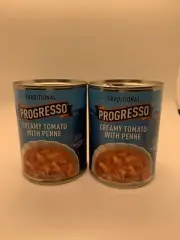 Progresso Creamy Tomato With Penne Canned Soup 2 Cans 18.5 Oz B/b 08/26