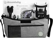 Dreambaby On The Go Pushchair Organiser Set for Travelling - Stroller Bag, Drink Holder and 2 Hooks