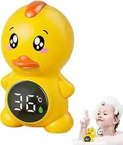 Vgvgaj Baby Water Temperature Gauge | Floating Toy Water Temperature Gauge - Temperature Monitor Cartoon Duck Bath Toys, Digital Display Thermograph for Baby Safety