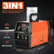 HITBOX 3-in-1 Welder Kit MIG, Stick, TIG - Gas Welding Machine Power Source 220V