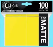 100 ULTRA PRO ECLIPSE LEMON YELLOW Matte DECK PROTECTORS Standard Card Sleeves