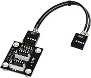 Fahgaer Dual USB 3.1 Front Panel Socket Key-A Type-E to USB 2.0 9Pin Mainboard Header Male Cable Extension Adapter