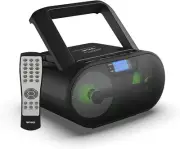 Portable CD Player Boombox AM FM Radio, Bluetooth, USB, Aux-Input, MP3 CD Stereo