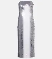 [Sportmax] Sportmax Sequined jersey midi dress UK 14 grey