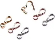Double Opening Interchangeable Pearl Enhancer Connector Shortener Pendant Bail Clasp Infinity Figure Eight Shaped Silver/Gold/Rose Gold