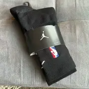 NWT Nike Air Jordan Jumpman NBA WNBA Authentic Basketball mid Socks black