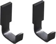 Towel Hook Home Bathrobe Hooks Brass Bathroom Coat Hooks Versatile Wall Hook, Matte Black - Pack Of 2