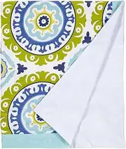 Indigo Summer Crib Blanket- Aqua
