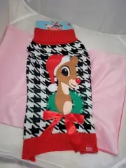 Rudolph The Red Nosed Reindeer Dog Sweater Large NWT