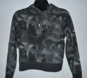 Jordan Big Girls' Essentials All-Over-Print Boxy Pullover Hoodie 45B714-023 NWT