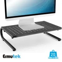 在飛比找momo購物網優惠-【Ermutek 二木科技】金屬散熱孔設計桌上型螢幕增高架/