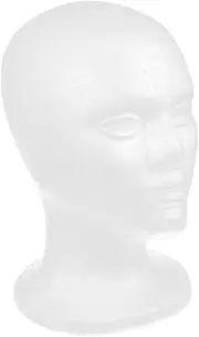 LOORGVEL Display Mannequin Head White Male Model for Hats Scarves and Wigs Lightweight Stand for Hair Styling Easy to Move and Designs