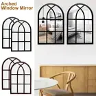 2Pcs Window Wall Mirror for Wall Decor Vintage Rustic Arched Wall Mirror AlfyZ