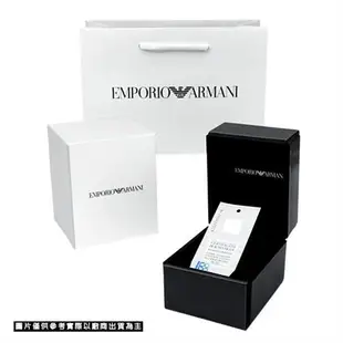 【Emporio Armani】亞曼尼 AR1452 陶瓷錶帶 三眼計時男錶 黑 44mm