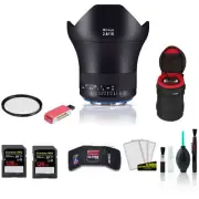 Zeiss Milvus 15mm f/2.8 ZE Lens for Canon EF - 2111-790 - Kit with 2x 128GB