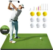Golf Hitting Mat, 5X4Ft Artificial Golf Dual- Turf Practice Mat for Outdoor & In