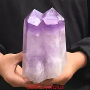 4.64LB Natural Top Amethyst Quartz Obelisk Quartz Crystal Point Wand specimen