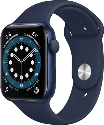Apple Watch Series 6 44mm GPS Wi-Fi Blue Aluminum Case with Deep Navy Sport Band
