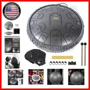 Multi-Color Steel Tongue Drum 14-Inch with Mallets – Perfect for Meditation