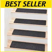 Machine Washable Non-Slip Stair Treads, 15 Pack - Perfect for Kids & Elders