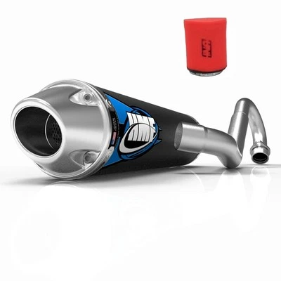 HMF Competition Comp Full System Exhaust + Uni Air Filter Raptor 125 2011-2014