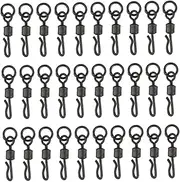 GANAZONO 40Pcs Fishing Rolling Swivels Hook Connectors for Outdoor Fishing Durable Matte Style Ring Connectors for Fishing Tackle and Accessories