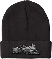 [Speedy Pros] Beanies for Men Train D-6-0 Embroidery Winter Hats Women Acrylic Skull Cap