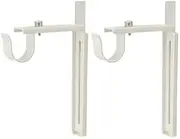 IKEA Betydlig Wall or Ceiling Curtain Rod Brackets Steel Adjustable (Set of 4, Without Expert Setup, Black)