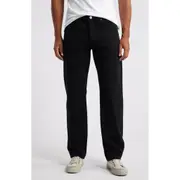 FRAME The Straight Leg Canvas Jeans in Black at Nordstrom, Size 32