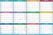 Yearly Wall Calendar 2025-2026 - Large Yearly Calendar, Jul 2025 - Jun 2026, 38.2" x 25.2" (Open), 2025-2026 Full Year Paper Calendar large with Notes, Thicker Paper – Multi